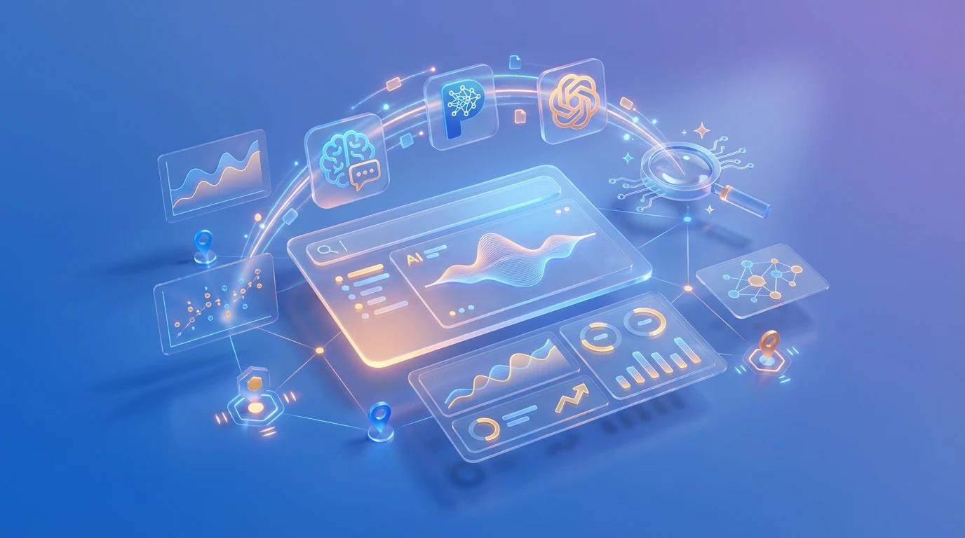 Findable Answer Engine Optimization platform interface showing AI search monitoring across ChatGPT, Perplexity, and Gemini with analytics dashboard