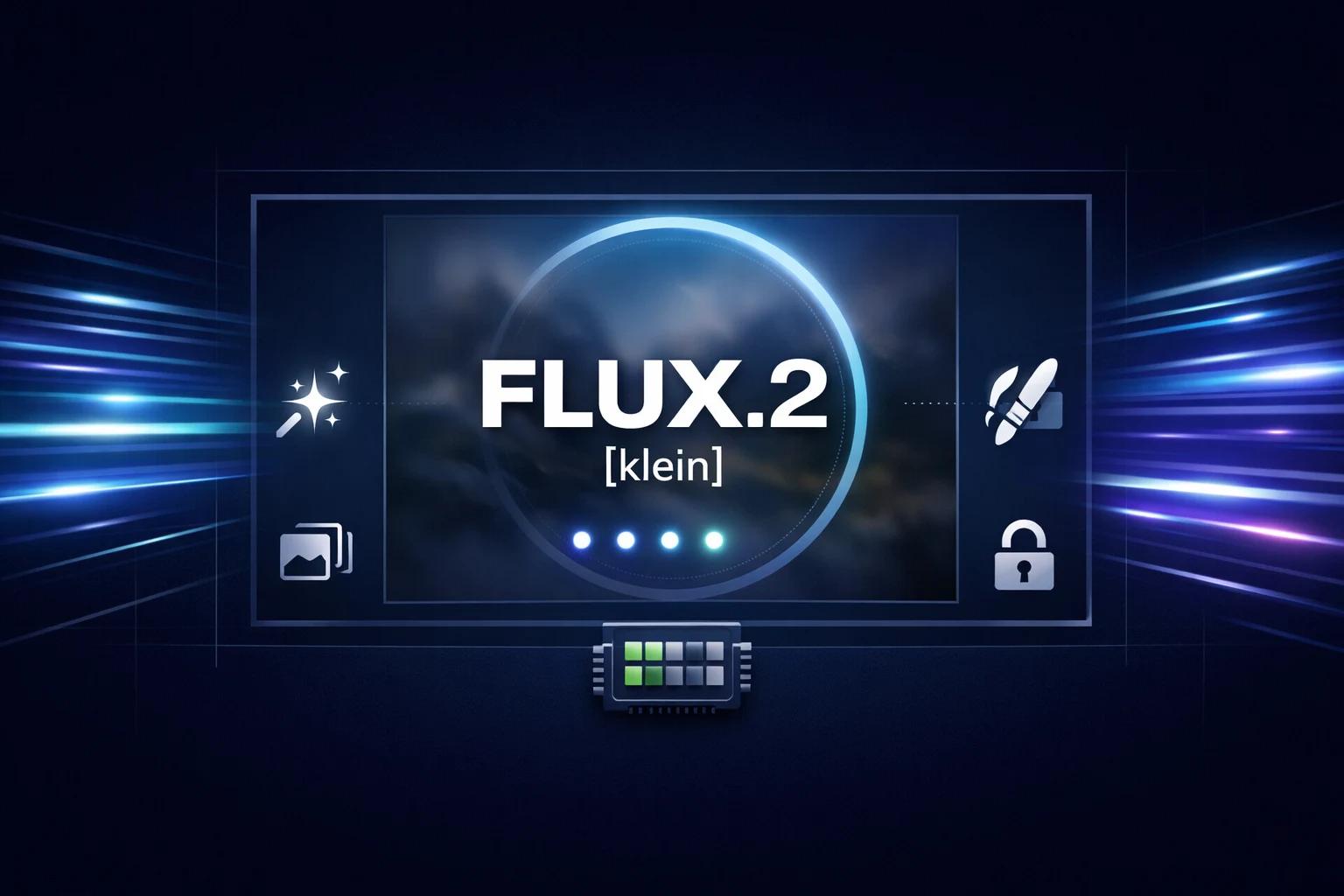 Overview of FLUX.2 [klein]'s 4B and 9B model variants with speed benchmarks