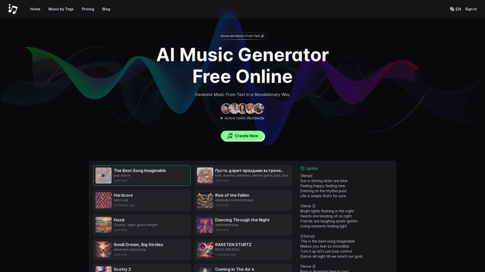 Suno AI Music Free Online