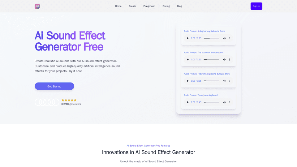 AI Sound Effect Generator