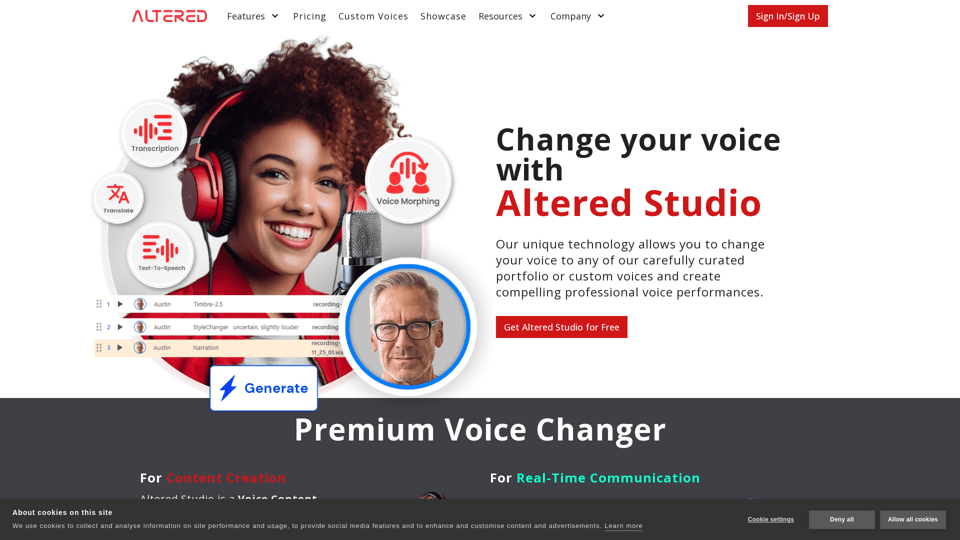 Altered | Professional AI Voice Changer Software and Services