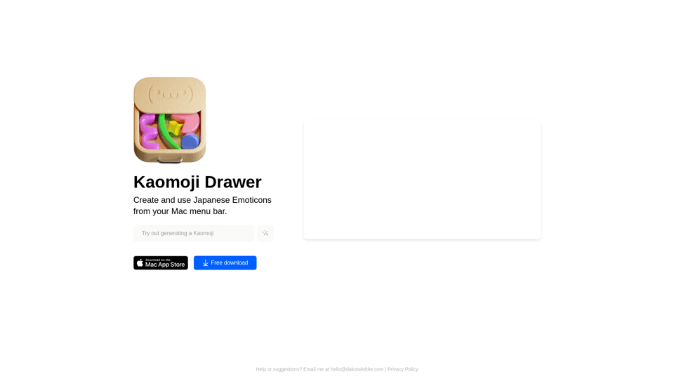 Kaomoji Drawer