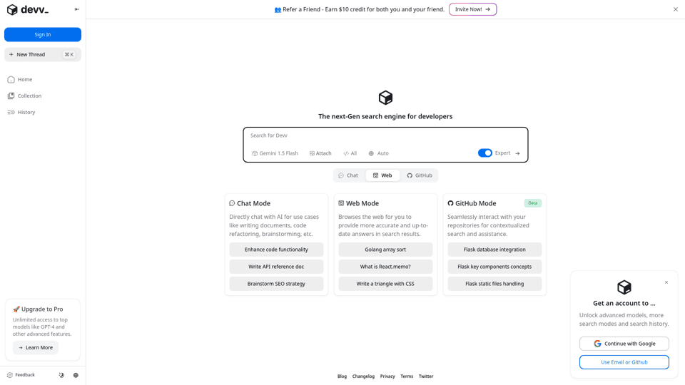 Devv AI Search Engine