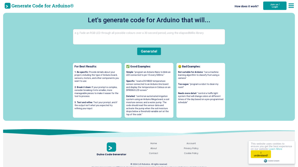 Code Generator for Arduino