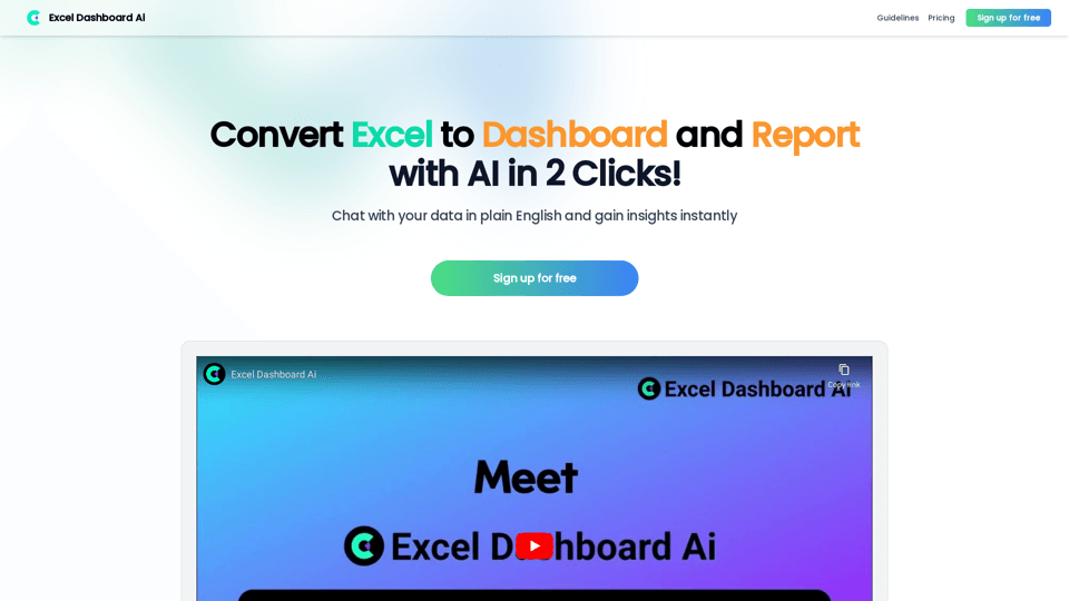 Excel Dashboard Ai