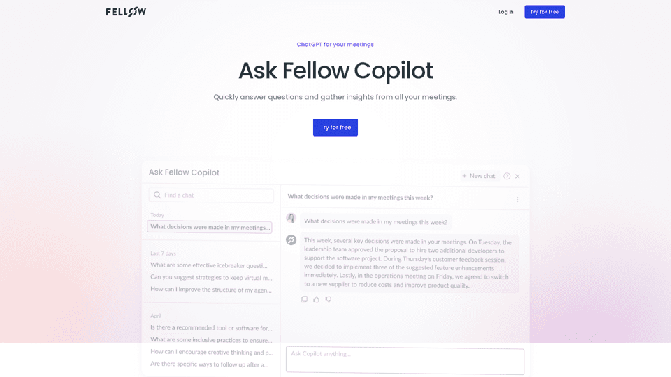 Ask Fellow Copilot