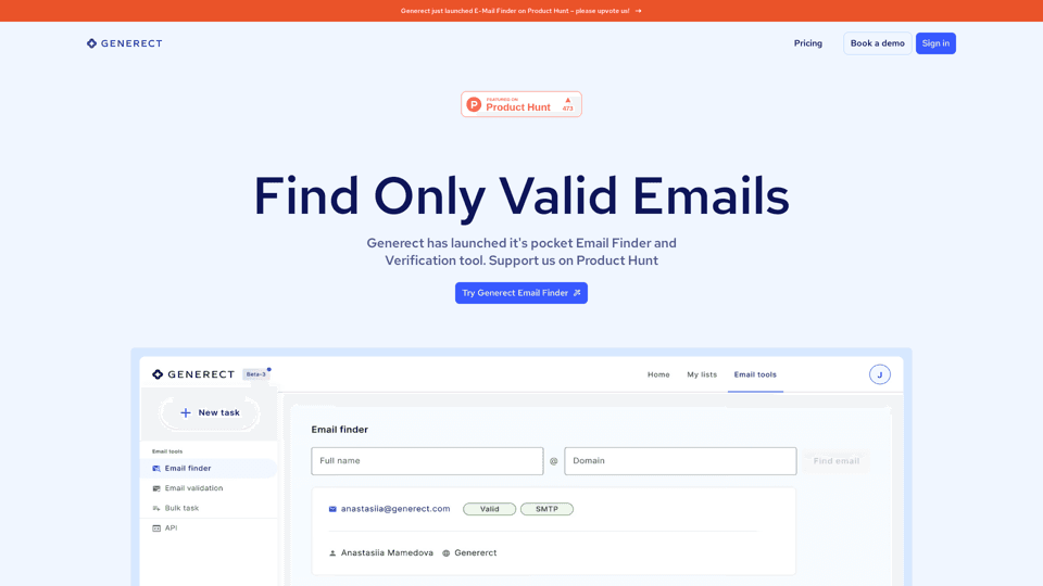 Generect Email Finder
