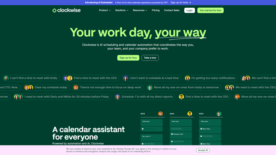 Clockwise: AI Powered Time Management Calendar