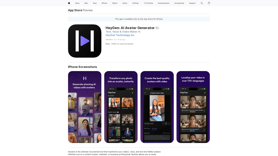 HeyGen - iOS Mobile App