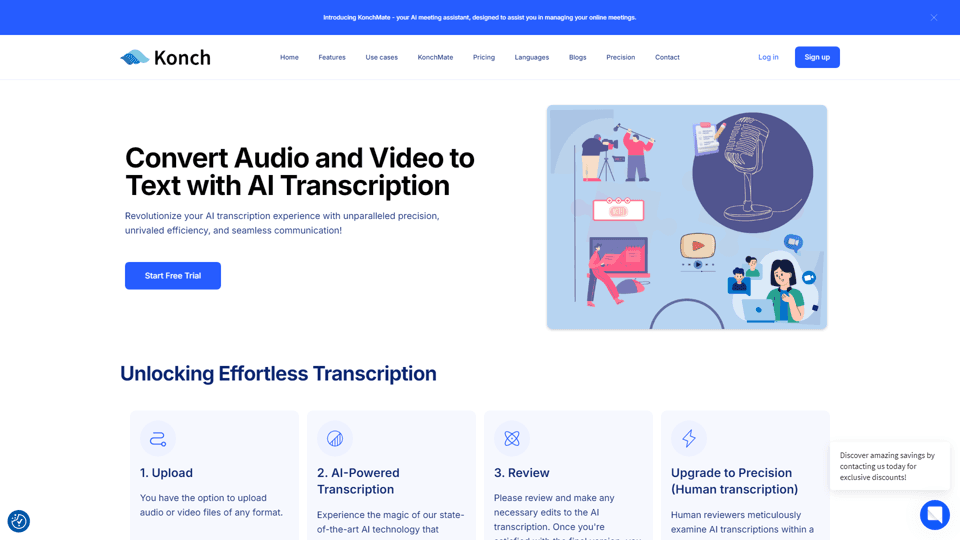 Konch | Automated Transcription Platform
