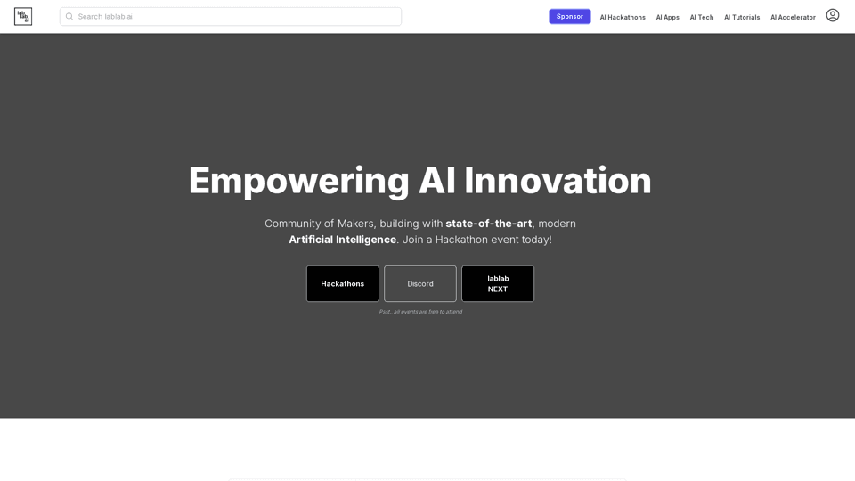 LabLab: Community of Creators Building with State of the Art Artificial Intelligence