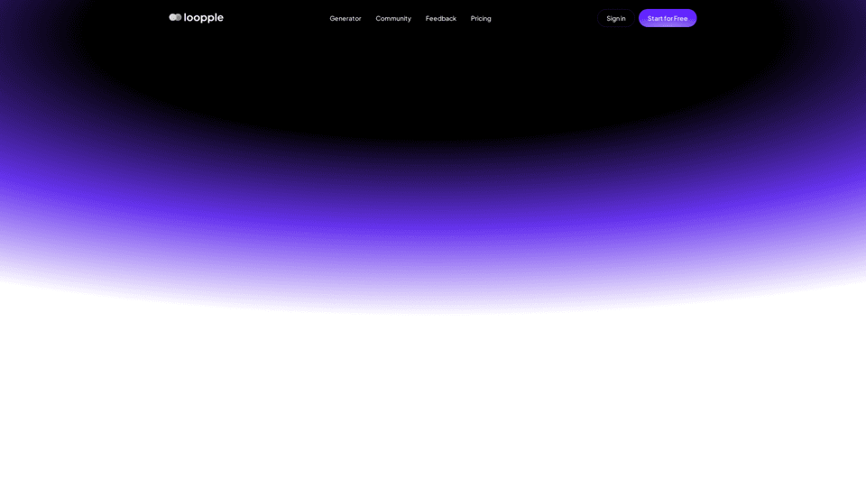 Loopple AI Website Builder