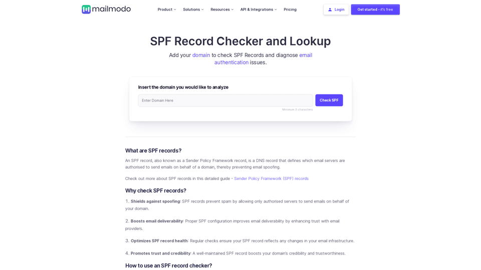 SPF Record Checker