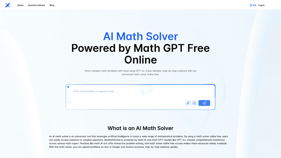 AI Math Solver by GPT-4o Free Online