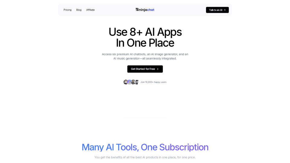 NinjaChat - Ultimate AI Chatbot Platform