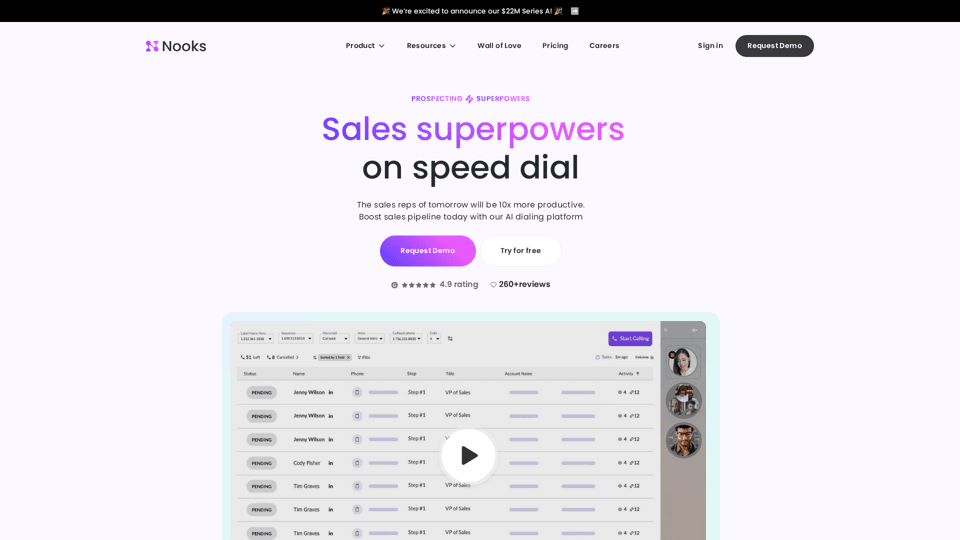 Nooks | AI Powered Parallel Dialer and Virtual Salesfloor