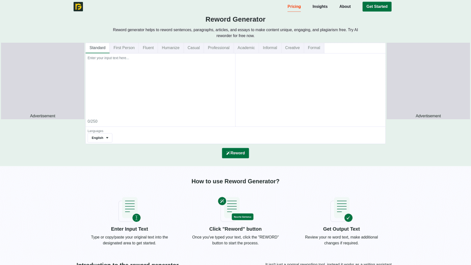 Reword Generator