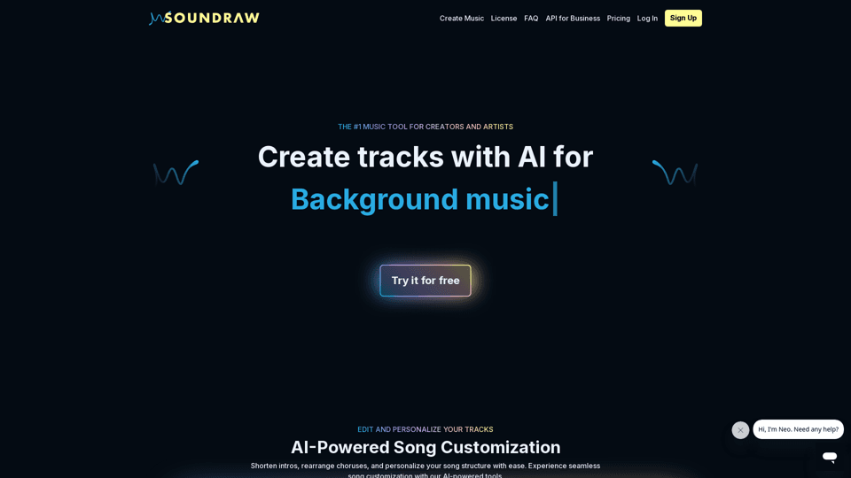 SOUNDRAW - AI Music Generator