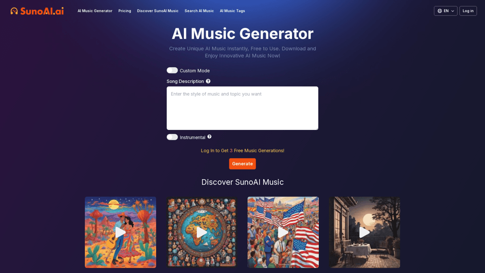 SunoAI Music Generator