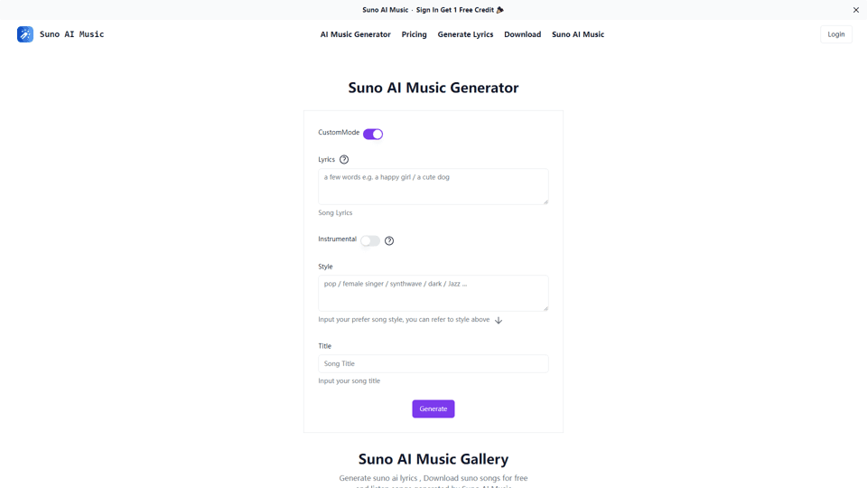 Suno AI Music
