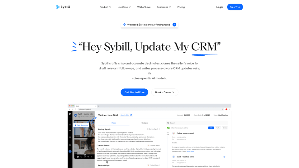 Sybill: The AI Personal Assistant for Sales Teams