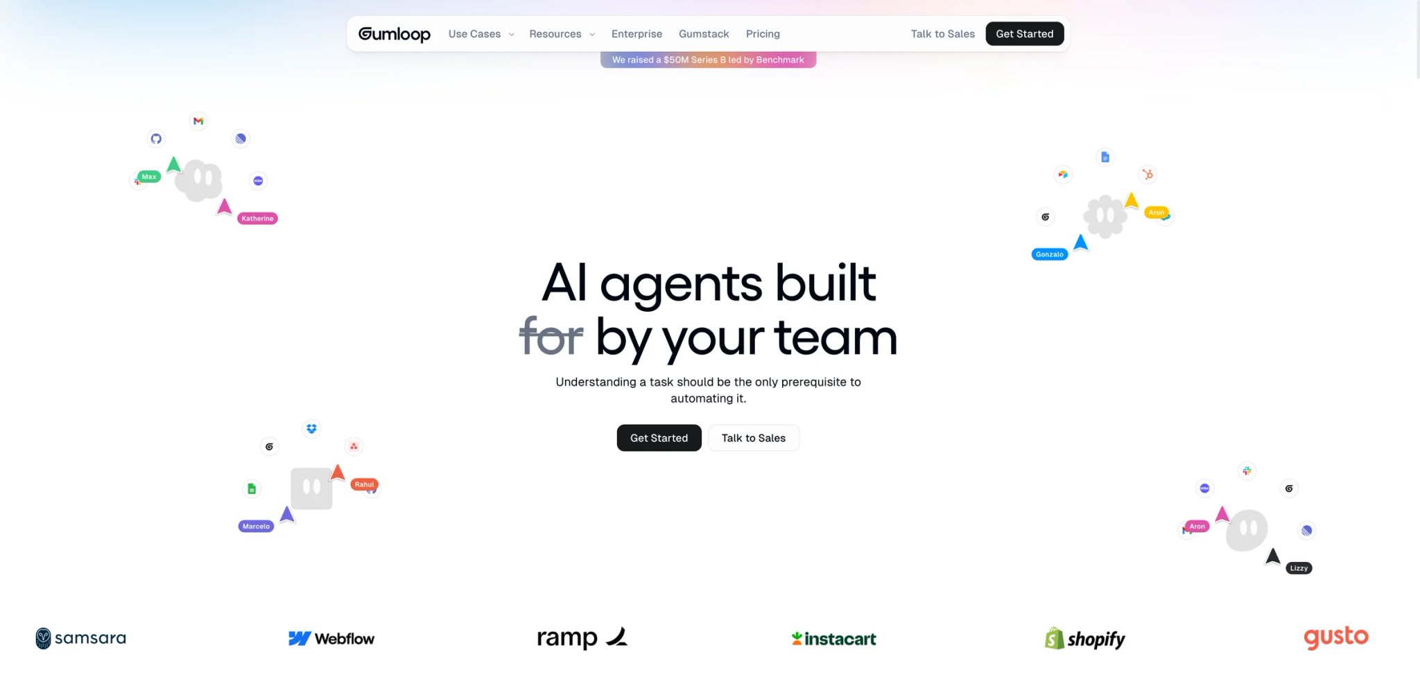 Gumloop no-code agent workflow builder with Autopilot cloud computer use interface