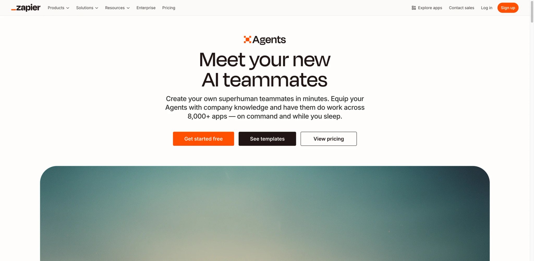 Zapier Agents interface showing autonomous agent with web browsing and app integrations