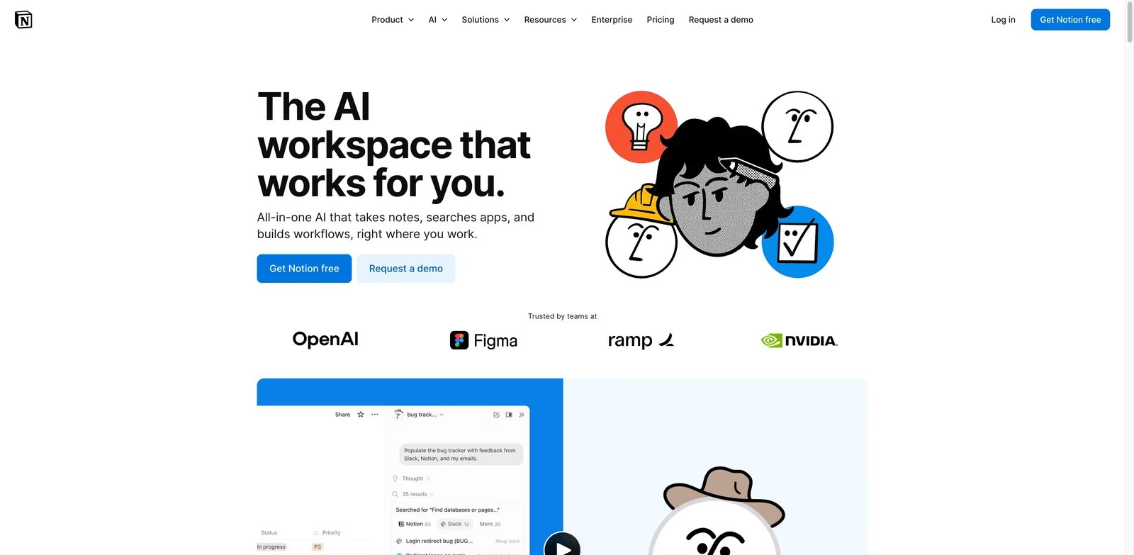 Notion AI interface showing document assistance