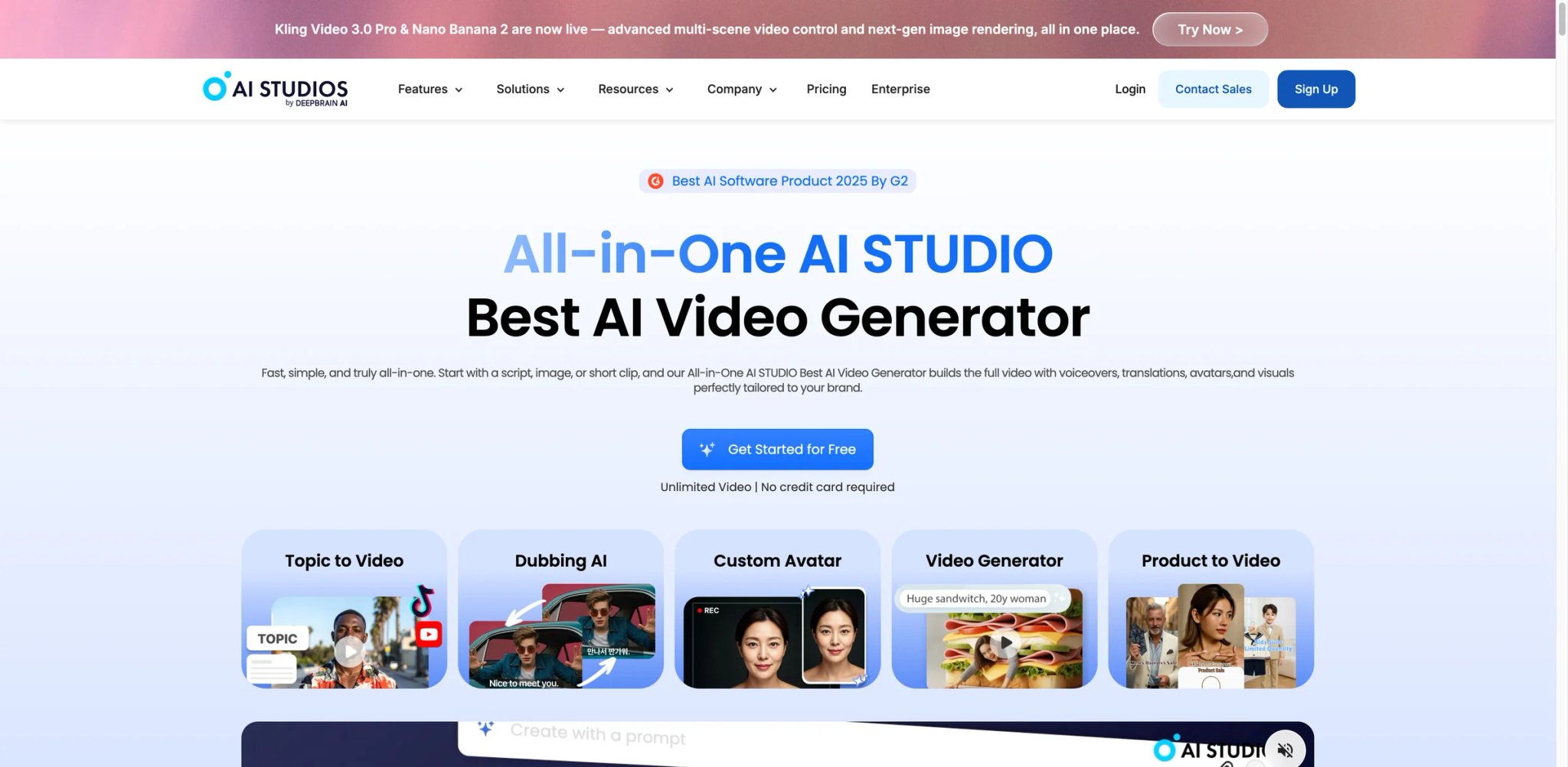 AI Studios interface showing avatar library browser