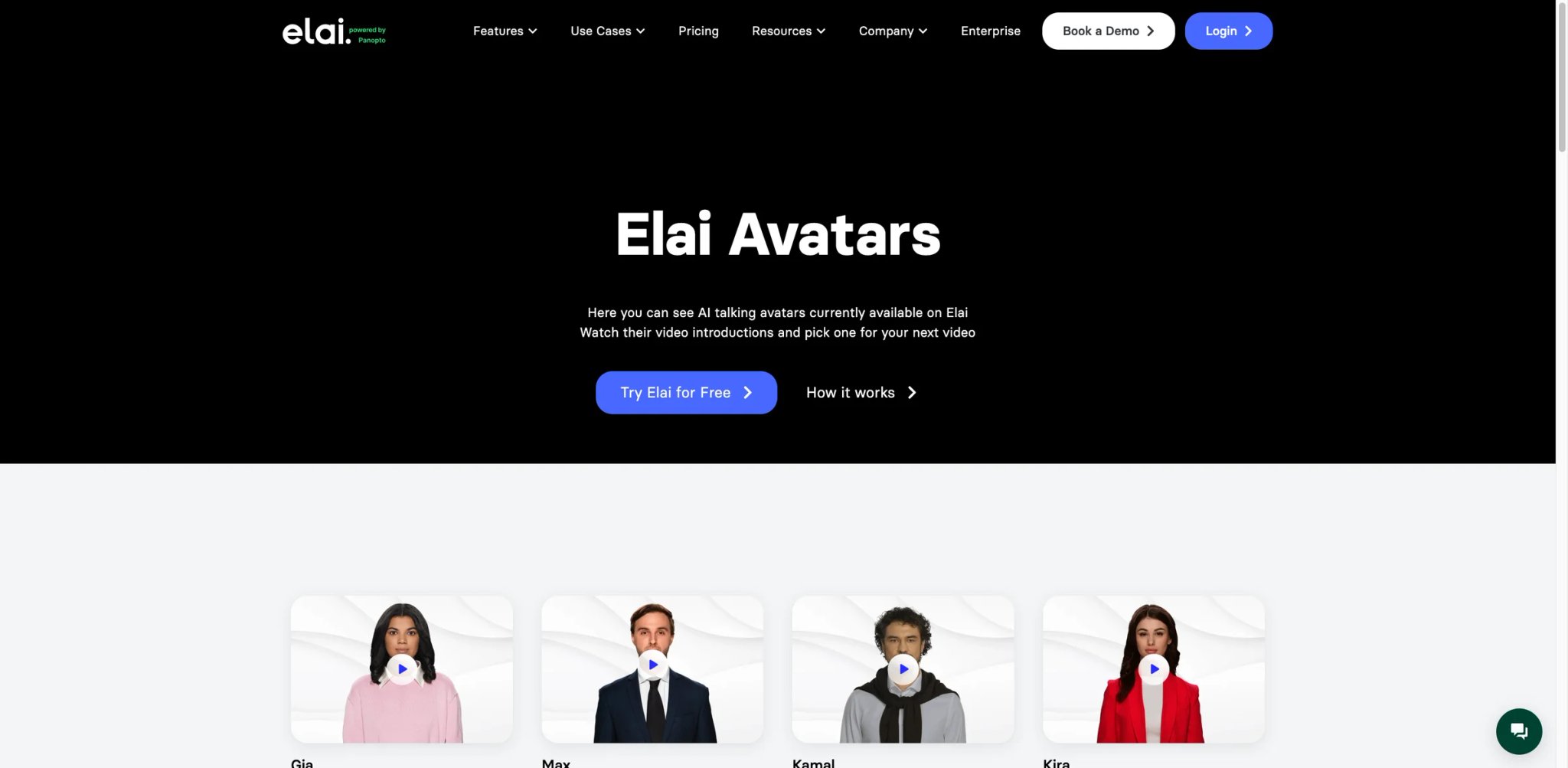 Elai interface showing interactive course builder