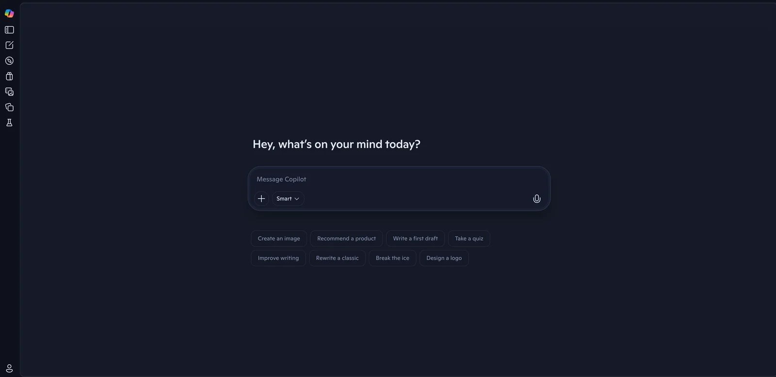 Microsoft Copilot interface showing everyday AI companion experience