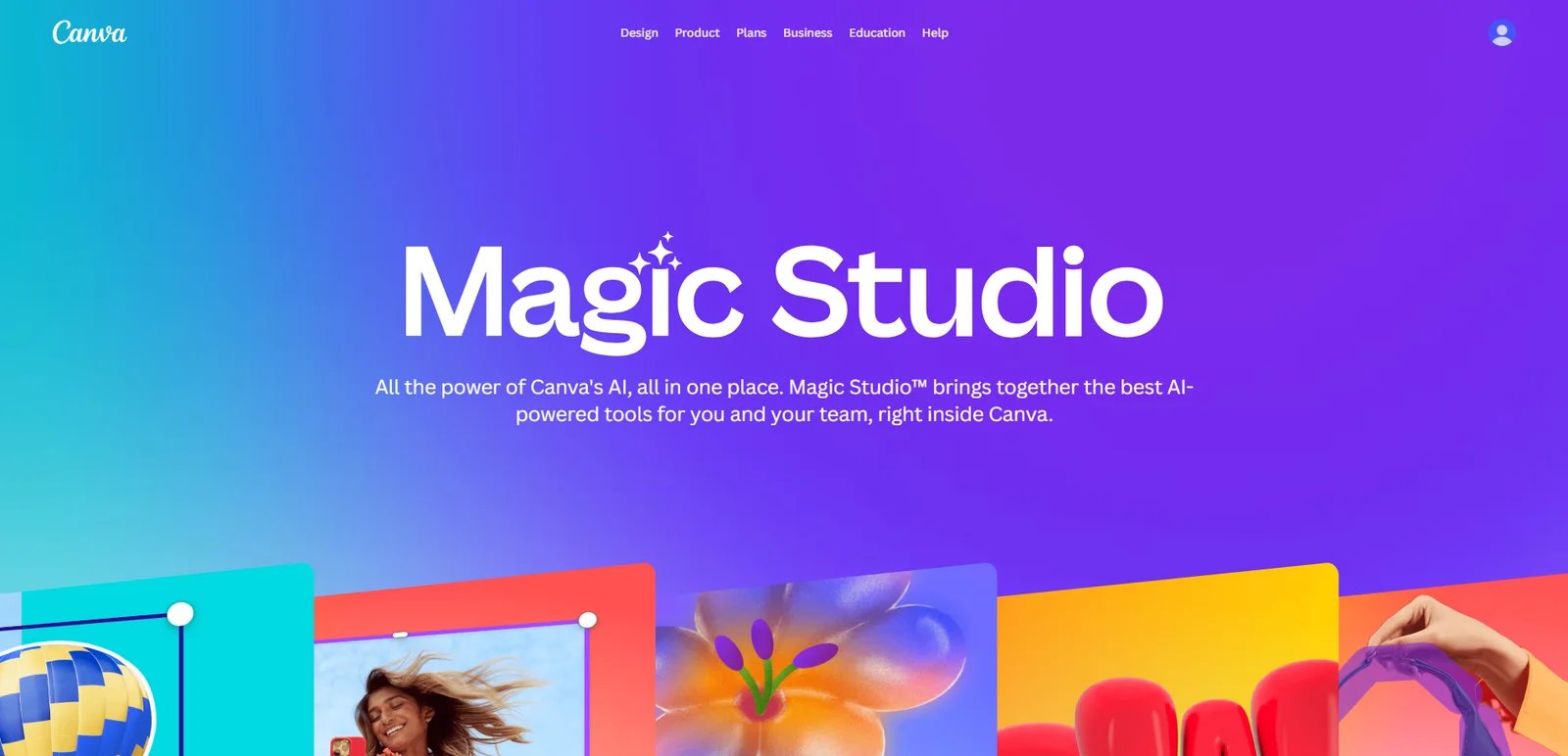 Canva Magic Edit interface showing in-canvas AI editing tools