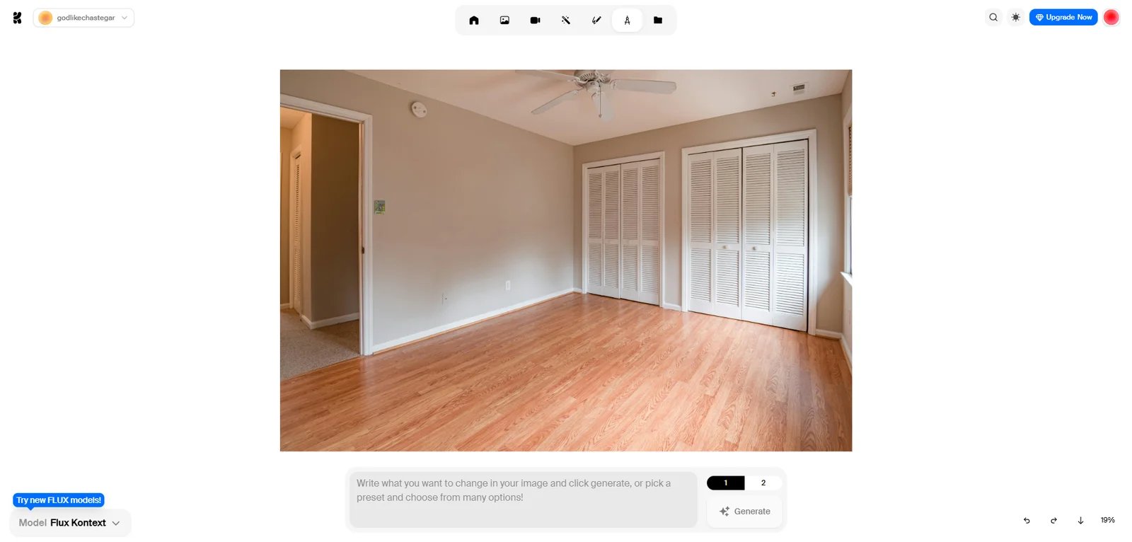 Krea Edit interface showing selection tools and multi-model editing options