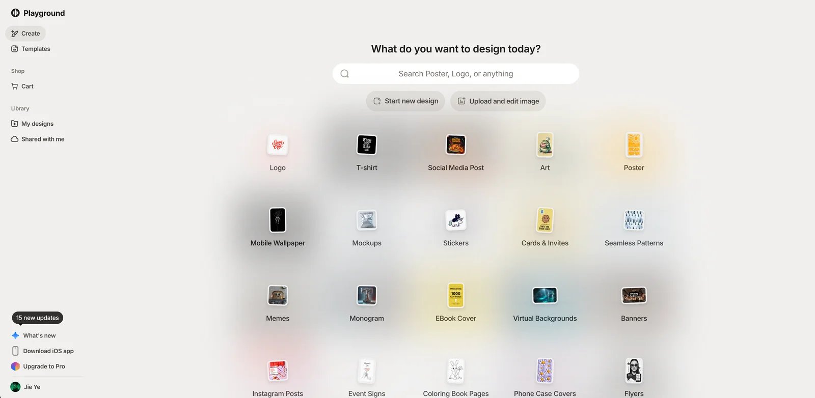 Playground AI beginner-friendly interface with template gallery