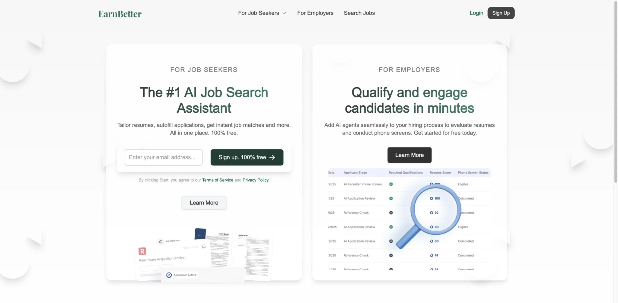 EarnBetter interface