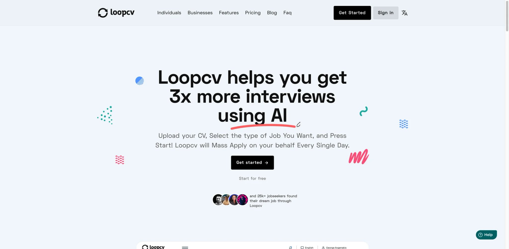LoopCV interface