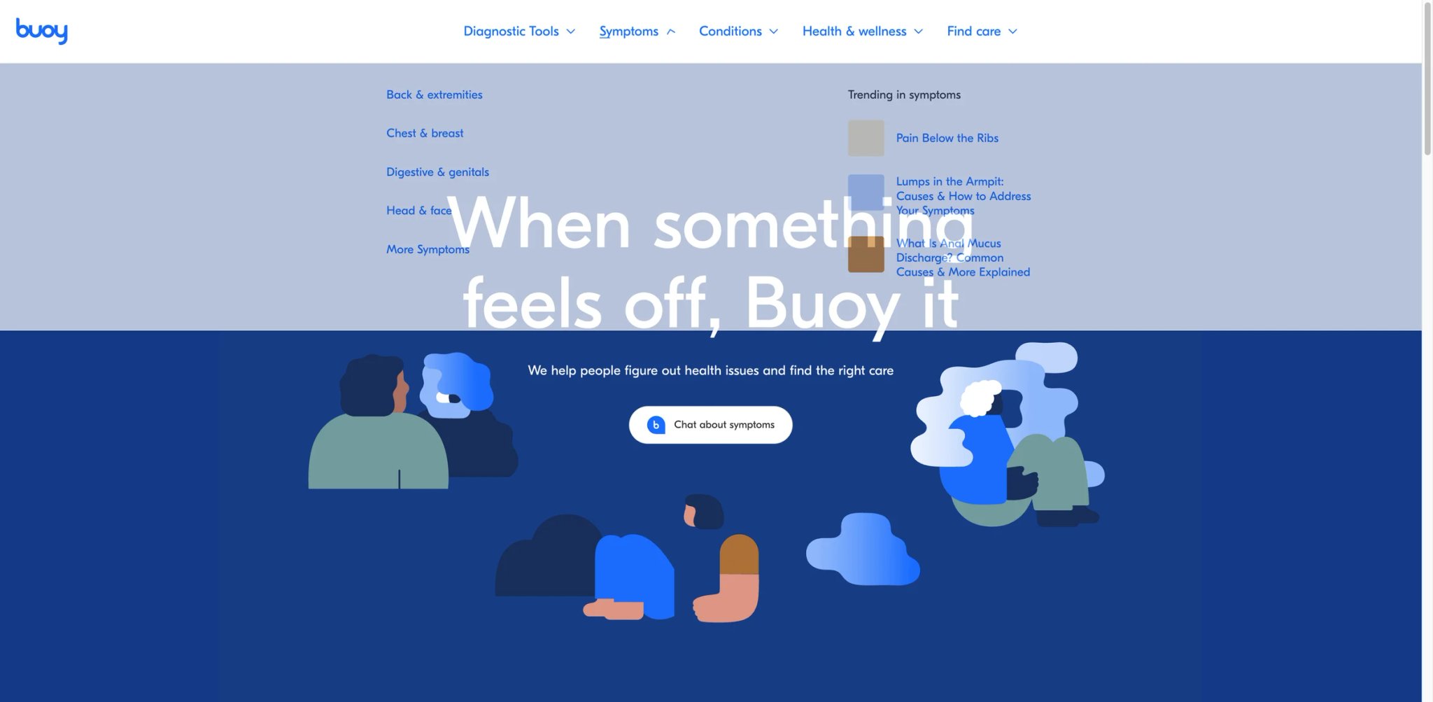 Buoy Health interface
