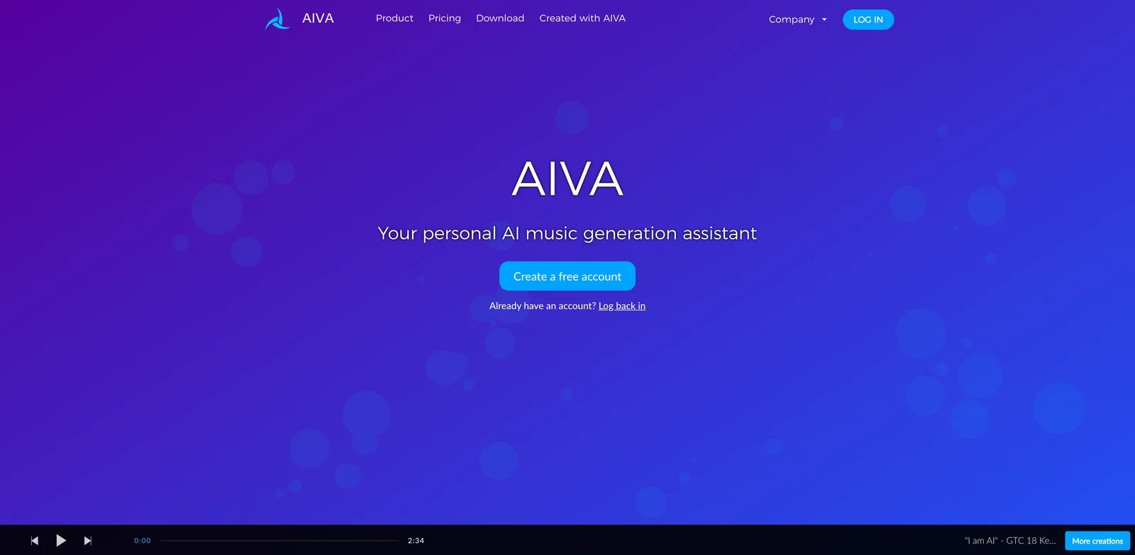 AIVA interface showing AI composition tools and arrangement controls