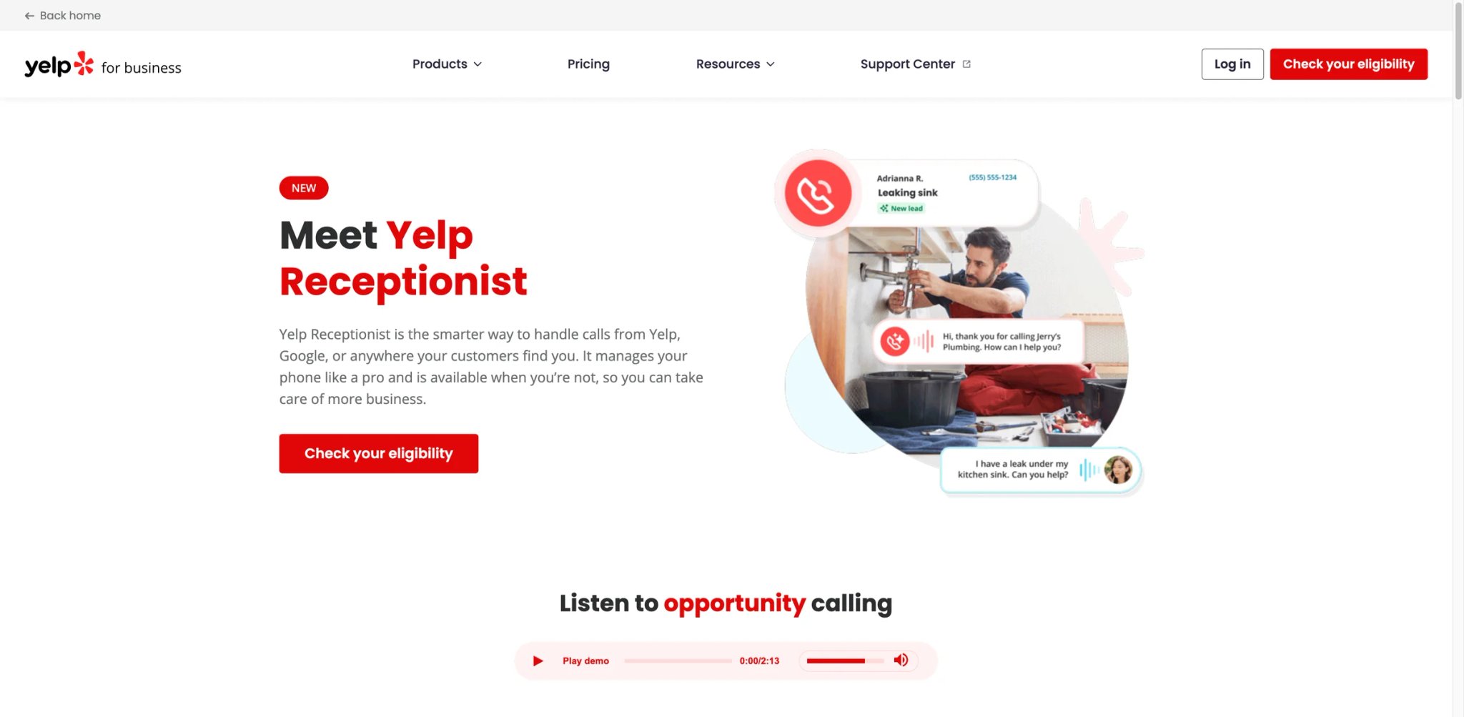 Yelp Receptionist interface showing Yelp Guest Manager with reservations, waitlist and SMS follow-ups