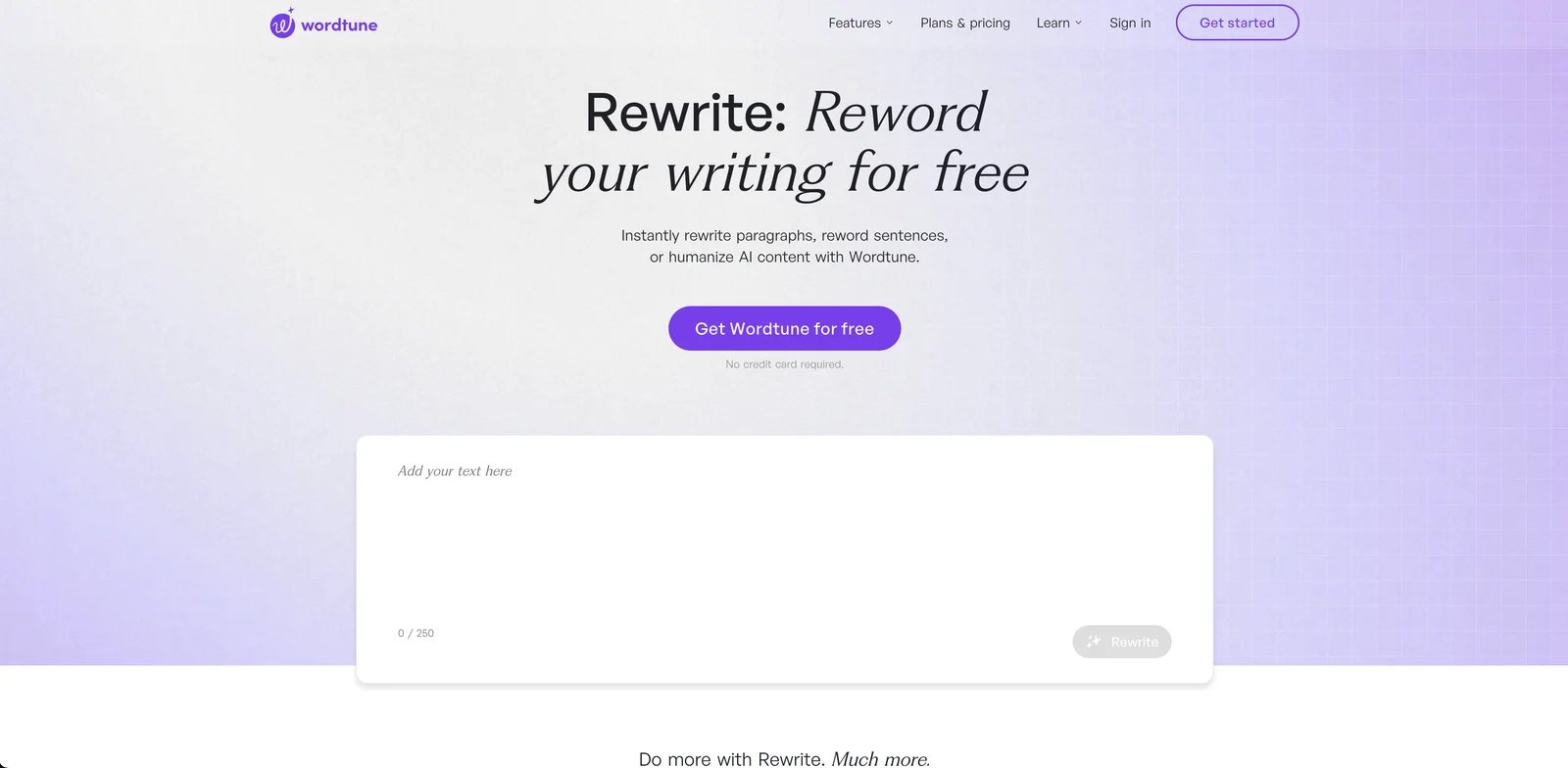 Wordtune interface showing tone-aware rewrite options