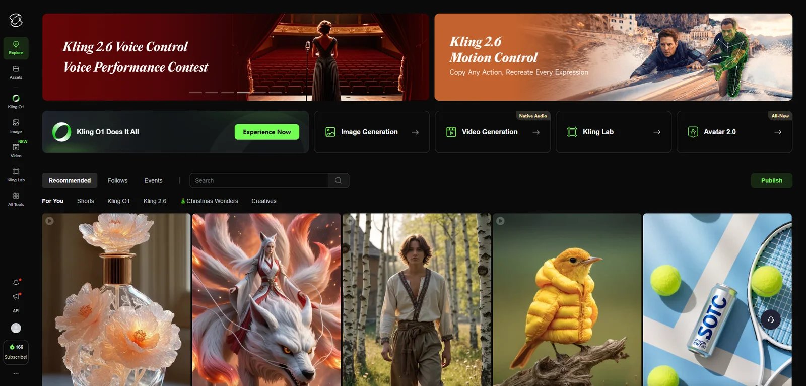 KLING AI interface showing advanced camera controls and motion brush features