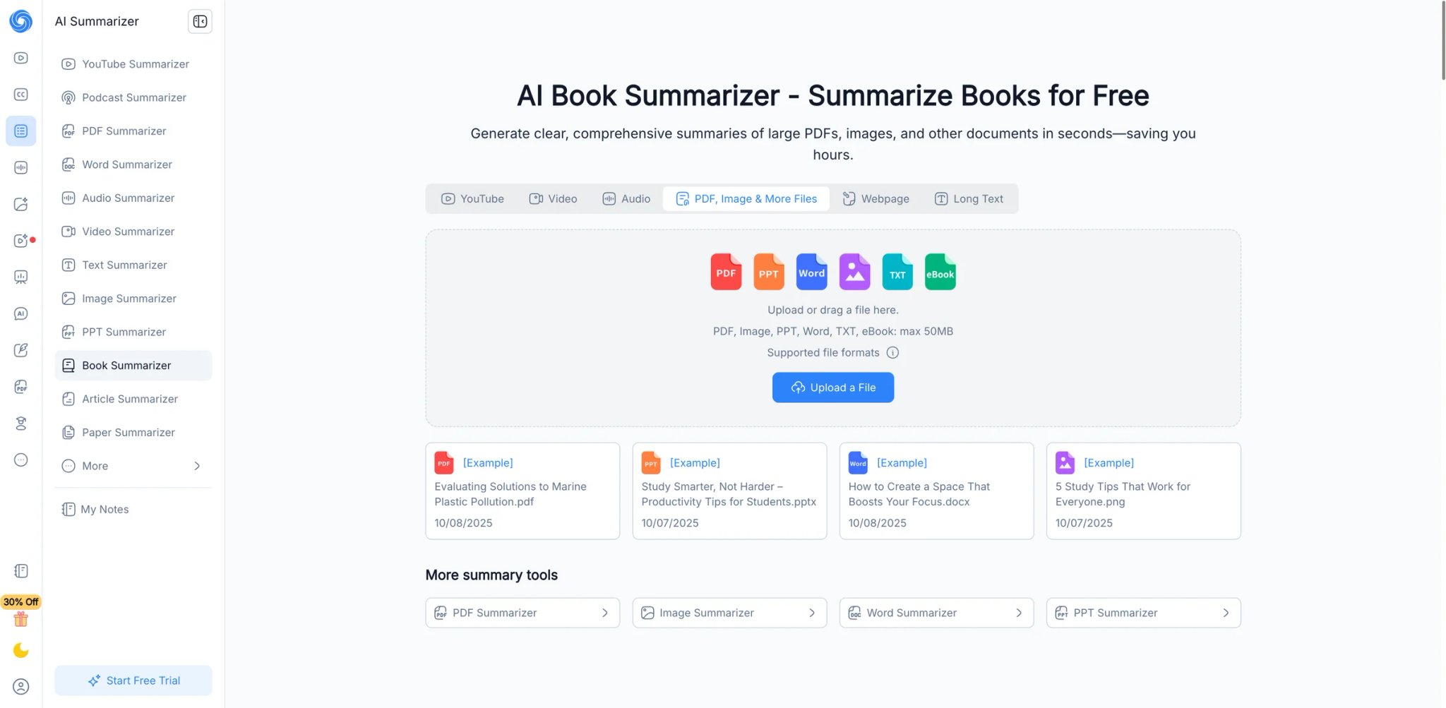 NoteGPT interface showing YouTube video summary with AI-generated flashcards