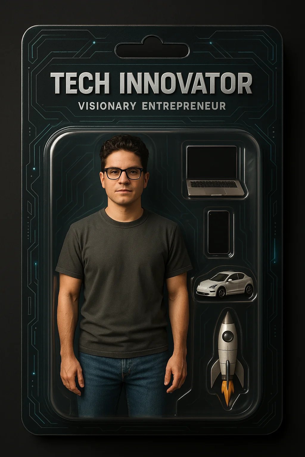 Action figure created with AI-enhanced prompt