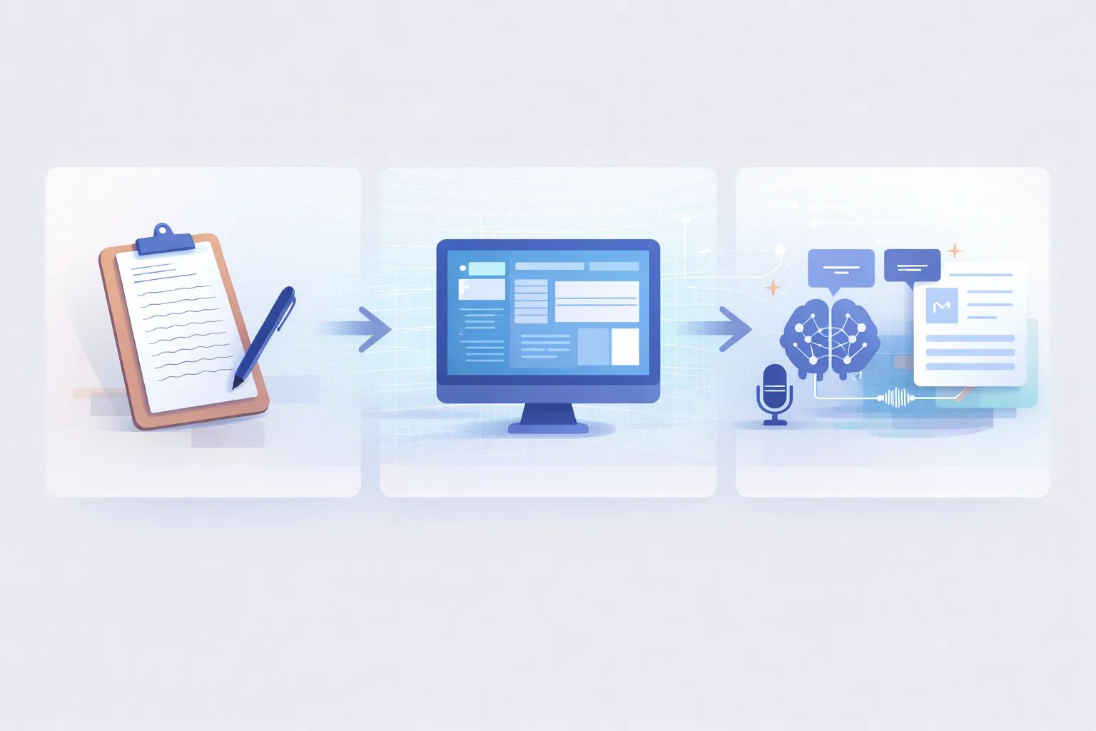 Evolution of medical documentation from paper to digital to AI