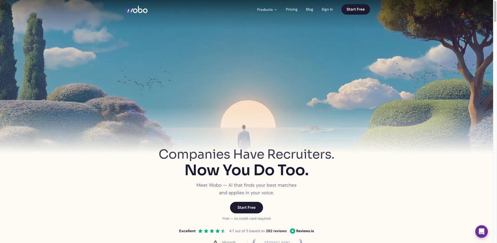 Wobo interface showing AI resume and job application workflow