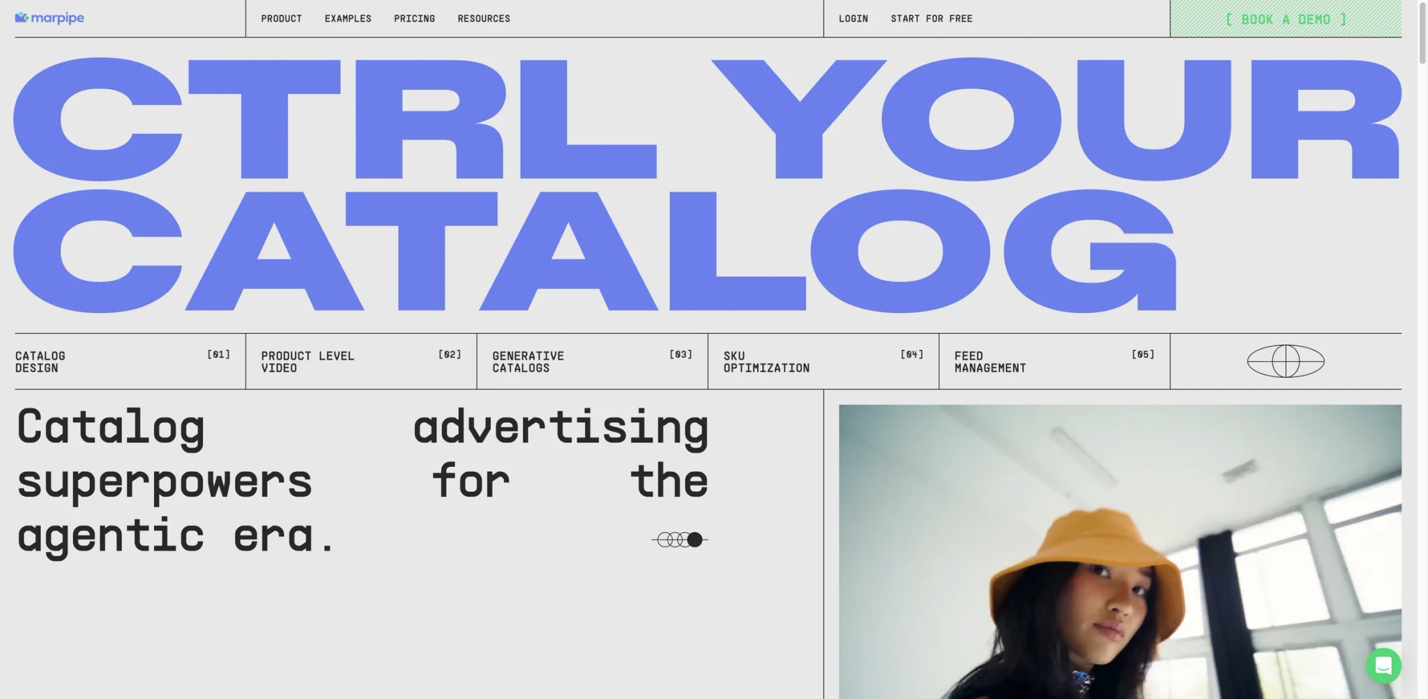 Marpipe interface showing e-commerce catalog ad automation