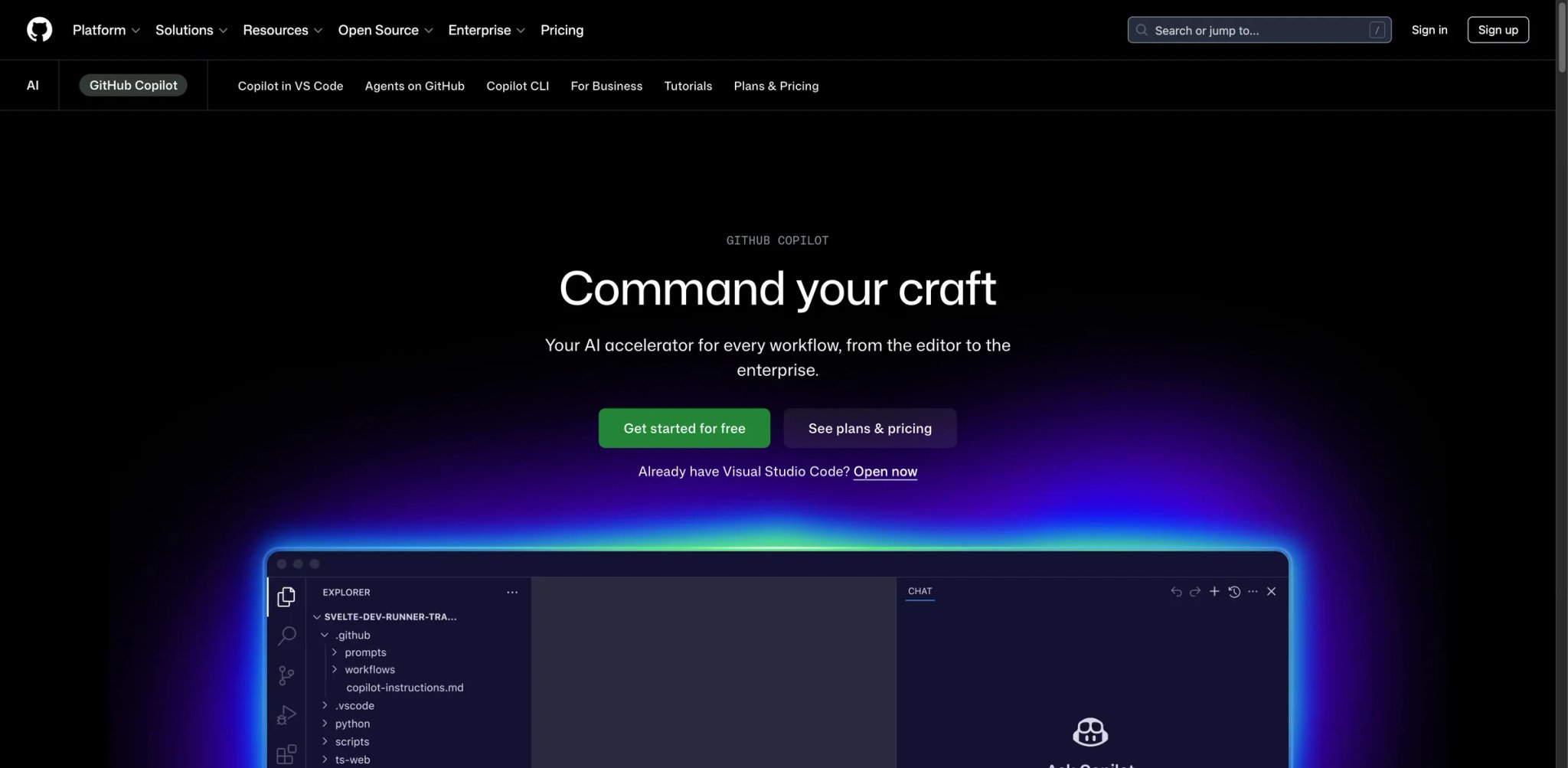 GitHub Copilot interface showing code completion