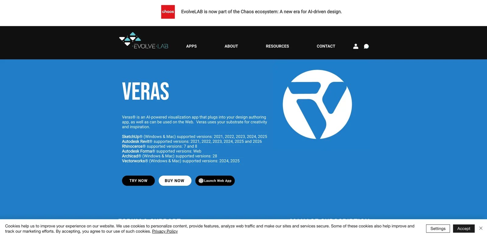 Veras interface showing AI rendering plugin workflow