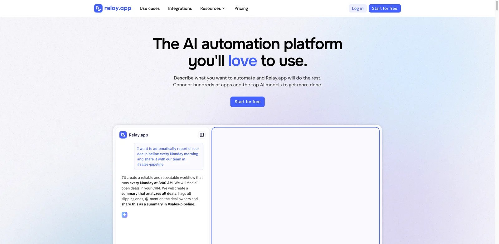 Relay.app interface showing human approval workflow automation