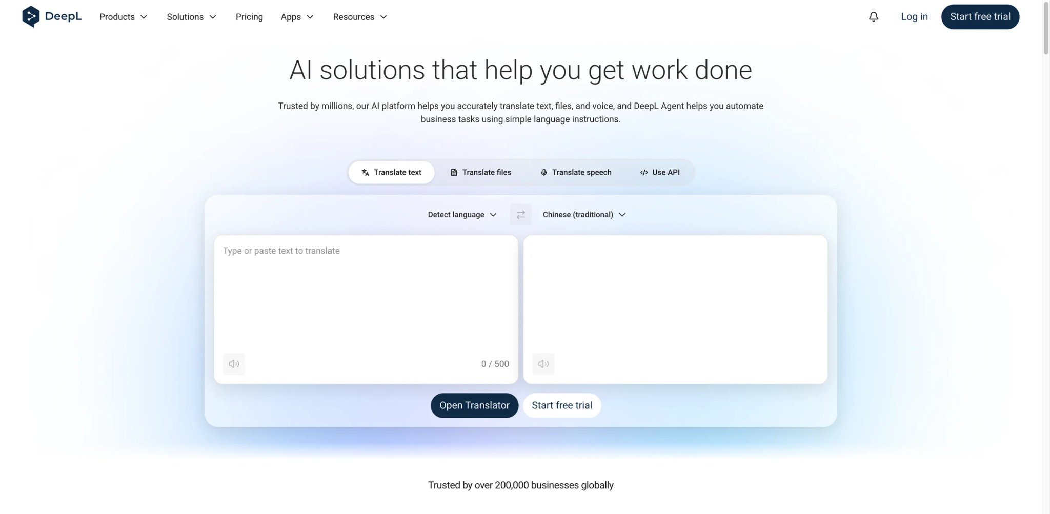 DeepL interface showing translation and write-in-place
